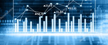 Stock market graphs. Digital illustration